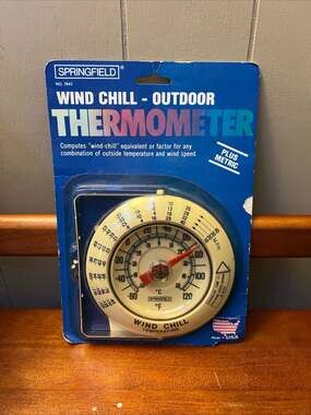 Springfield No. 7843 Wind Chill Outdoor Thermometer Plus Metric
